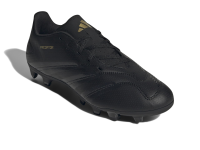 adidas Unisex Predator Club Flexible Ground Sneaker, Black/Carbon/Gold Metallic, 10.5 US Men