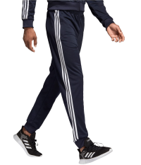 adidas Men's Essentials 3-Stripes Tapered Tricot Pants, Ink/White, X-Large