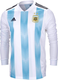 adidas Argentina Home Men's Long Sleeve Soccer Jersey World Cup Russia 2018