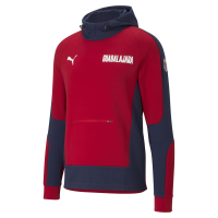 PUMA mens 2021 Chivas Evostripe Hoodie Hooded Sweatshirt, Peacoat, Tango Red, Large US