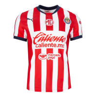 Puma Mens Chivas Collared Short Sleeve Home Jersey Replica 24-25 Casual Comfort Technology - Red - Size XXL