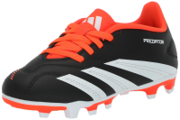adidas Predator 24 Club Flexible Ground Sneaker, Black/White/Solar Red, 3.5 US Unisex Little Kid