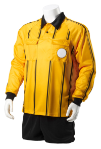 Kwik Goal Premier Referee Long Sleeve Jersey, Yellow, Medium