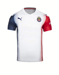 PUMA 2020-21 Chivas Youth Away Jersey - White-Red-Blue Youth Large