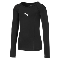 PUMA Kids' Liga Baselayer Long Sleeve Tee, Black, Medium