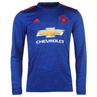 adidas Manchester United Long Sleeve Away Soccer Stadium Jersey 2016-17 (XL)