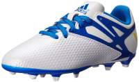 adidas Performance Messi 15.3 FG AG J Soccer Shoe (Little Kid/Big Kid), White/Prime Blue/Black, 10.5 M US Little Kid