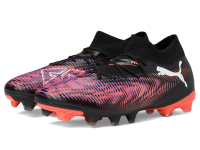 PUMA Men's Future 8 Match Firm, Artificial Ground Soccer Cleats Sneaker, Black White-Glowing Red, 8.5