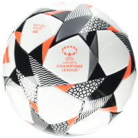 adidas Unisex-Adult UCL Mini Ball, White/Silver Metallic/Bright Cyan/Pantone, 1
