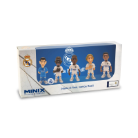 MINIX COLLECTIBLE FIGURINES - 5-Pack of 7cm Soccer Players - Miniature Football Stars, Real Madrid, Courtois, Vinicious, Camavinga, Modric, Bellingham