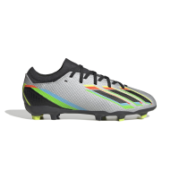 adidas X SPEEDPORTAL.3 FG J (Silver Metallic/Core Black/Solar Yellow, US Footwear Size System, Little Kid, Numeric, Medium, 12)