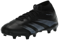 adidas Unisex Predator 24 League Firm Ground Sneaker, Black/Carbon/Black, 11.5 US Men