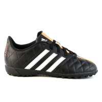 adidas Kids 11Questra TF J Big, Black/White/Flash Orange, 10.5 Little Kid M