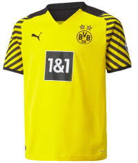 PUMA Kid's Borussia Dortmund 2021-22 Home Soccer Jersey (Cyber Yellow-Puma Black, Medium)