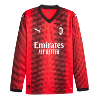 PUMA Men's AC Milan Home L/S Jersey 23/24 (as1, Alpha, xx_l, Regular, Regular) Red/Black