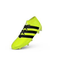 adidas Men's ACE 16.1 Primeknit FG/AG Solar Yellow/Core Black/Silver Metalic Soccer Shoes - 10A