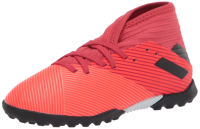 adidas Boy's Nemeziz 19.3 II Turf Soccer Shoe, Coral/Black/Glory red, 12.5 Little Kid
