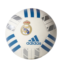 adidas Performance Real Madrid Soccer Ball, White/Vivid Teal/Silver Metallic, 1