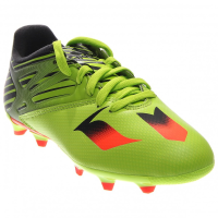 adidas Performance Messi 15.3 J Soccer Cleat (Little Kid/Big Kid), Semi Solar Slime/Solar Red/Black, 11 M US Little Kid