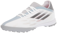 adidas unisex adult X Speedflow.3 Turf Soccer Shoe, White/Black/Solar Red, 11 Women Men US