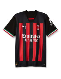 PUMA Kids Soccer A.C. Milan 2022/23 Home Jersey Red/Black