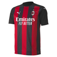 AC Milan Home Men's Soccer Jersey- 2020/21 (Large) Red/Black