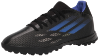 adidas Unisex X Speedflow.3 Turf Soccer Shoe, Black/Sonic Ink/Solar Yellow, 7 US Men