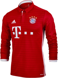 adidas FC Bayern Munich Home Long Sleeve Jersey (XS) Red