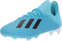 adidas Unisex-Kid's X 19.3 Firm Ground Soccer Shoe, Bright Cyan/Black/Shock Pink, 10.5K M US Little Kid