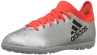 adidas Performance Kids' X 16.3 Turf Soccer Shoe (Little Kid/Big Kid), Silver Metallic/Black/Indoorfrared, 1.5 M US Little Kid