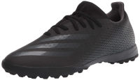 adidas Men's X GHOSTED.3 Soccer Shoe, Black/Grey/Black (Turf), 7.5