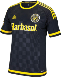 MLS Columbus Crew Men's Replica Short Sleeve Team Jersey, Black, XX-Large