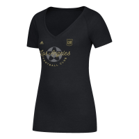 adidas MLS LAFC Women's Marked Triblend V-Neck Tee, XX-Large, Black