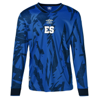 Umbro El Salvador Men's Long Sleeve Home Jersey 2023 (as1, Alpha, x_l, Regular, Regular) Blue