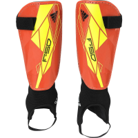 adidas F50 Replique Shin Guard (High Energy Orange, Electricity Yellow, Black, Size Medium)