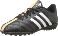 adidas Kids 11Questra TF J Big, Black/White/Flash Orange, 3 Little Kid M