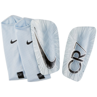 Nike Adult Mercurial Lite CR7 Soccer Shin Guards (White/Black/Blue, X-Large)