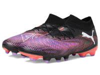 PUMA Men's Future 8 Pro Firm, Artificial Ground Soccer Cleats Sneaker, Black White-Glowing Red, 10.5