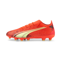 Puma Men's Ultra Match Firm Artificial Ground Sneaker, Fiery Coral-Fizzy Light Black, 8