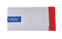 Nike Premier 2.0 Doublewide Wristbands (1 Pair, One Size Fits Most, White/University Red/Game Royal)
