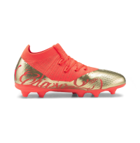 Puma Future Z 3.4 Neymar Jr. Firm Artificial Ground Sneaker, Fiery Coral-Gold, 5 US Unisex Big Kid