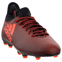 adidas Boy's X 17.3 FG Soccer Shoe, Black/Solar RED/Solar Orange, 3 Medium US Little Kid