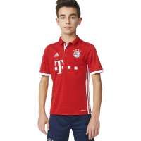 adidas Boys' Soccer AC Milan Youth Jersey, Black/Red/Granite, X-Large