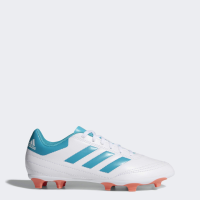 adidas Women's Goletto VI FG W Soccer Shoe, White/Energy Blue/Easy Coral, 8 M US