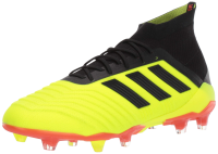 adidas Predator 18.1 Fg Soccer Shoe (mens) Solar Yellow/Black/Solar Red 9