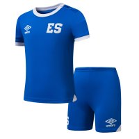 Umbro El Salvador 25/26 Toddler Home Mini Kit - Traditional Royal Blue, Perfect for Representing Salvadoran Culture (US, Numeric, 3, Home - Blue)