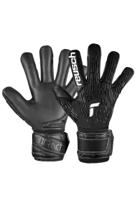 Reusch Attrakt Freegel Grip Infinity Finger Support Goalkeeper Gloves, Black/Gold, Size 8