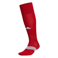 adidas Metro Soccer (1 Pair) Long Over The Calf Team Sports Socks, Power Red/Clear Grey/White/6, Large