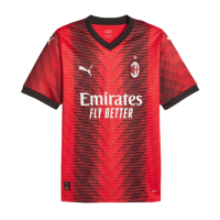PUMA Men's AC Milan Home Jersey 23/24 (as1, Alpha, x_l, Regular, Regular) Red/Black