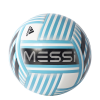 adidas Performance Messi Soccer Ball, White/Energy Blue/Black/Light Grey, Size 3